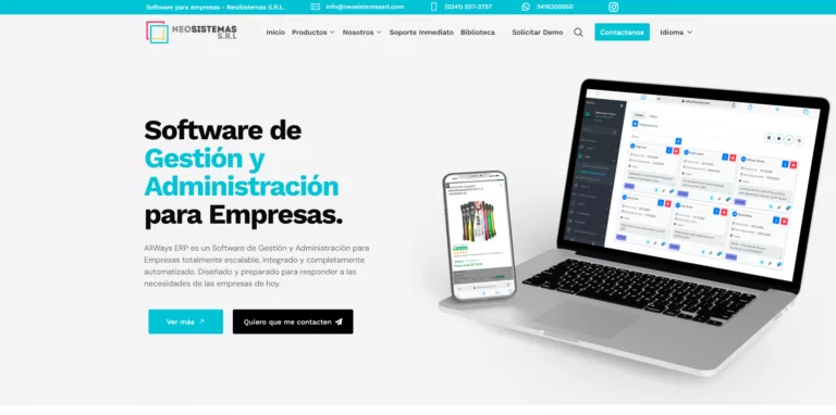 Diseño Web Para Empresa De Software Erp Neosistemas